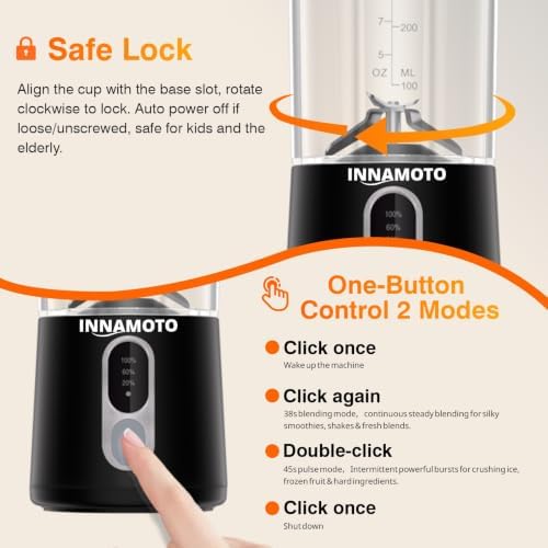 Personal Size Portable Blender Make Smoothies - 20oz Powerful Mini Blender - Image 4