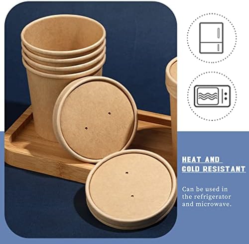 Wuadua Soup Containers with Lids Paper Ice Cream Containers 16oz 50 Pack - Image 4