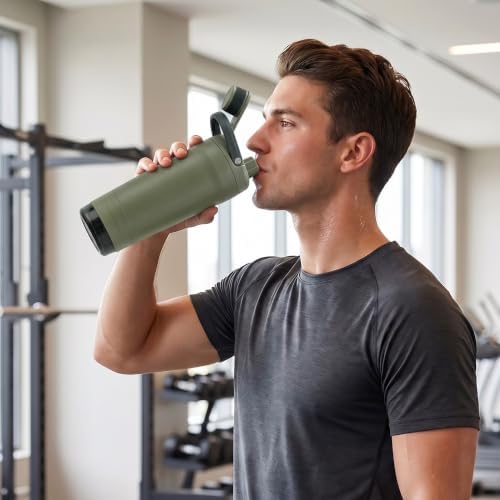 Fijinhom 24 oz Insulated Shaker Bottle with Portable Powder Container. - Image 6