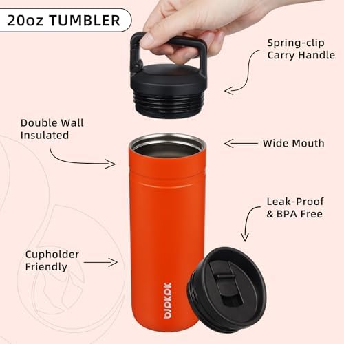 BJPKPK 20 oz Insulated Travel Water Bottle, Coffee Tumbler Stainless Steel - Image 3