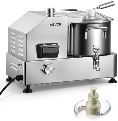 Food Processor 6.3 qt 6 L Commercial Electric Vegetable Chopper 1800W