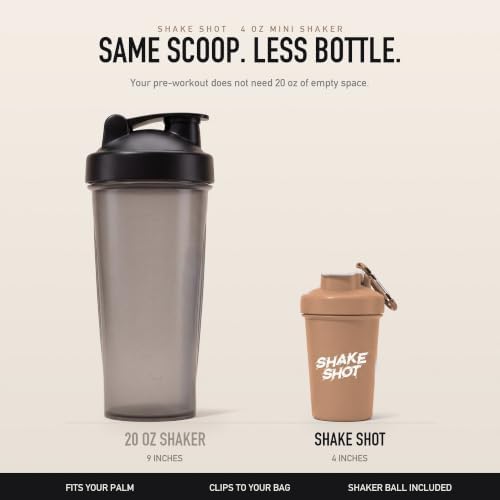 Brown 4oz Mini Shaker Bottle for Creatine, Pre Workout, Matcha - Image 7