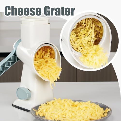 KEOUKE Rotary Cheese Grater, Hand Crank Shredder Slicer - Image 6
