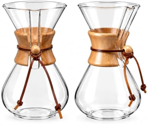 Subjectthree Glass Coffeemaker 10 Cup Coffee Drip Pour Over Set (34 Ounce)