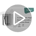 Oggi Jumbo 8" Stainless Steel Flour Clamp Canister - Flour & Food Storage