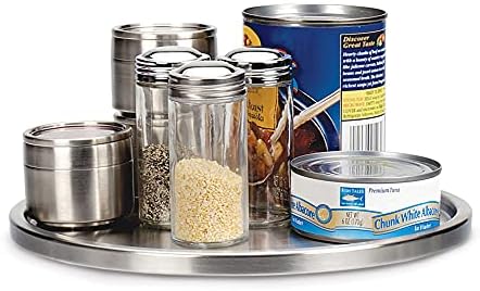 Endurance TURN-1 Turntable Lazy Susan, Stainless Steel, 10.5" | Handy in Cabinet, Refrigerator or on Counters | Organize Spices, Canned Foods, Pots, Pans, Dinnerware, 10.5 Inch