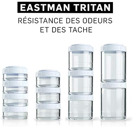 BlenderBottle GoStak Twist n' Lock Storage Jars, 150cc 2-Pak, Red - Image 5