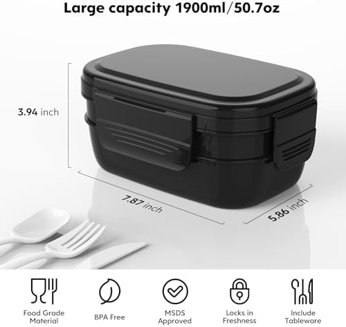 Bento Box Adult, Lunch Box Containers for Men Women