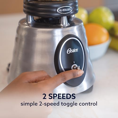Oster Classic Series Heritage Blender with 6-Cup Glass Jar, 1000 Peak Watts, 600 Rated Watts, Stainless Steel Countertop Blender - Image 6