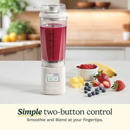 Cuisinart Cordless Rechargeable Portable Blender for Smoothies & Shakes, Personal Smoothie, Compact For Travel, On-the-Go Use, Tan, PBL-100 - Image 3