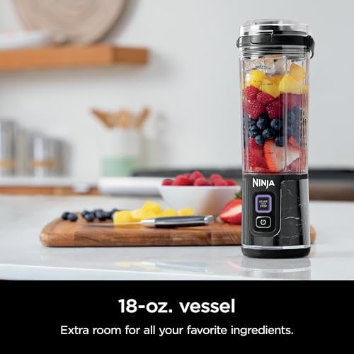 Ninja Blast Portable Blender, Cordless,18oz Vessel, Black Marble, BC152MK - Image 2