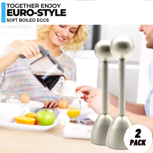 ICO Stainless Steel Egg Toppers - Perfect Opener for Soft & Hard Boiled Eggs - Pack of 2 - Image 2