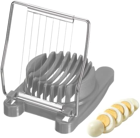 uxcell Egg Slicer for Hard Boiled Eggs, Stainless Steel Wire, Gray by uxcell