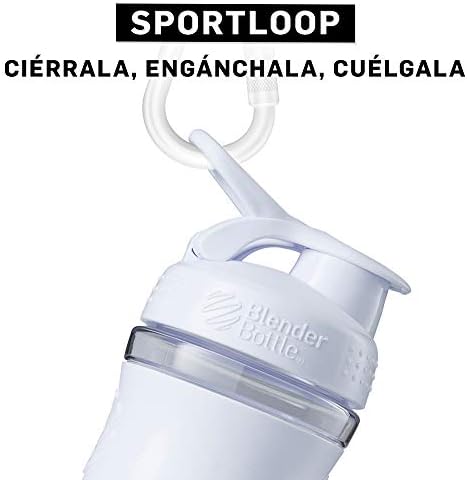 BlenderBottle SportMixer Tritan Grip Shaker Bottle, Clear/White, 28-Ounce - Image 2