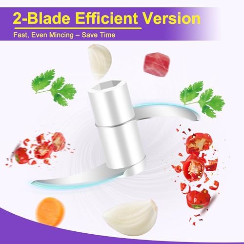 100ML Garlic Chopper, Electric Garlic Mincer, Mini Food Processor - Image 3