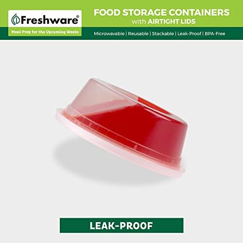 Food Storage Containers with Lids 8 oz [50 Set] Deli Containers