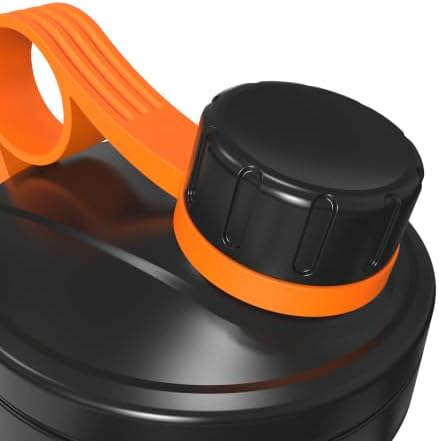 Electric Protein Shaker Bottle, USB-C Rechargeable, 20 oz, Orange-1 - Image 3