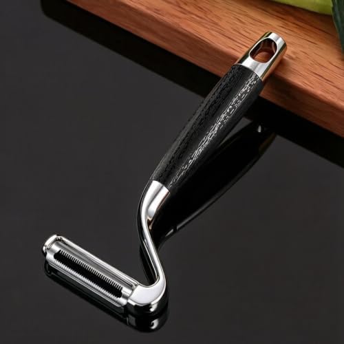 Serrated Vegetable Peeler Potato Peeler with Ergonomic Wood Handle
