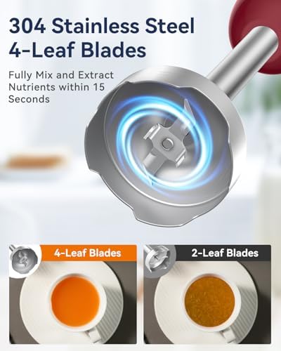 Immersion Blender Handheld 1000W 5 in 1 Corded Stick Hand Blender Kitchen with 12 Speed, BPA-Free, Mixing Beaker, Chopper, Whisk, Milk Frother, Perfect Emulsifier for Soup, Baby Food, Sauce, Puree - Image 2