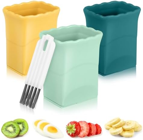 3 Pack Fruit Slicer Cup Stainless Steel Strawberry Cutter