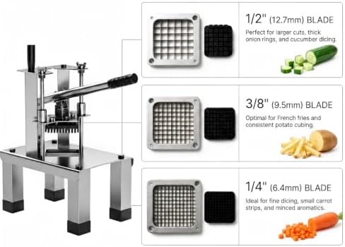 Commercial Vegetable Chopper & French Fry Cutter, Potato Dicer - Image 4