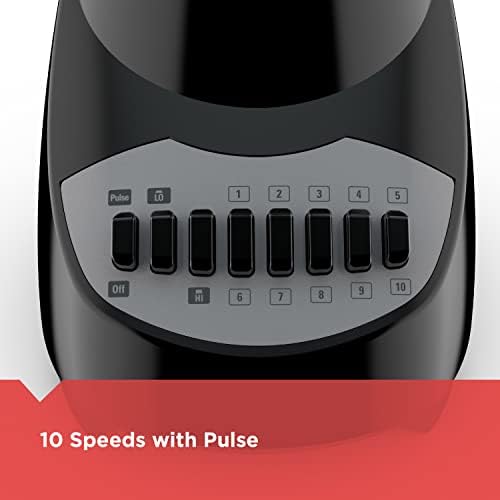 BLACK+DECKER Crush Master Blender, 10-Speeds with Stainless Steel Blades, Black, BL2010BP - Image 2