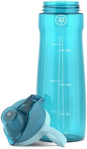 Pogo BPA-Free Plastic Water Bottle with Chug Lid, Blue Atoll, 32 oz. - Image 6