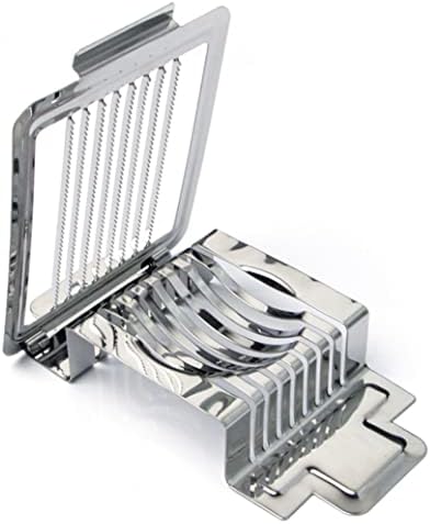 Egg Slicer Heavy Duty Egg Cutter Multi-Function Splitter Slicer Stainless Steel Wire Mushroom Tomato Cutting Silver. - Image 4