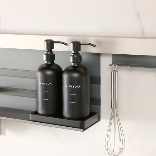 Matte Black Soap Dispenser Set