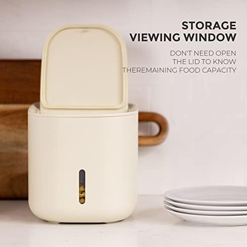Rice Storage Container,Food Container, Dry Food Storage,7.2lbs Pet Food Dispenser, 6.9Qt/11lbs Large Storage Bin with Lid,Silicone Ring & Moisture Proof,for Grain Cereal Soybean Corn,Begie