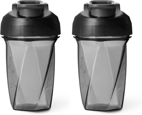 YETI Yonder Helimix Vortex Blender Shaker Bottle Holds up to 20oz | No Blending Ball or Whisk | USA Made | Portable Pre Workout Whey Protein Drink Shaker Cup | Dishwasher Safe, Charcoal (Pack of 2) by YETI