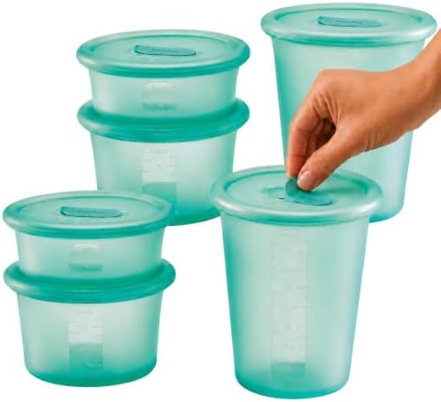 Anydeli Silicone Deli Containers for Meal Prep (Basil, 6-Pack)