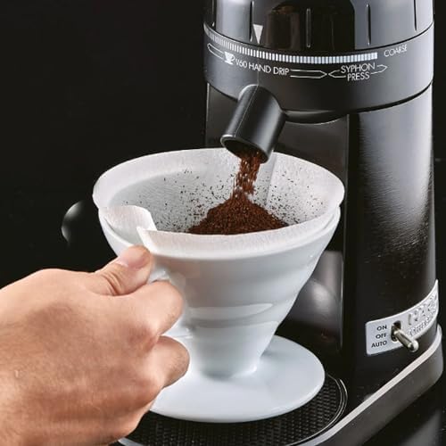 V60 Ceramic Coffee Dripper Pour Over Cone Coffee Maker Size 01, White