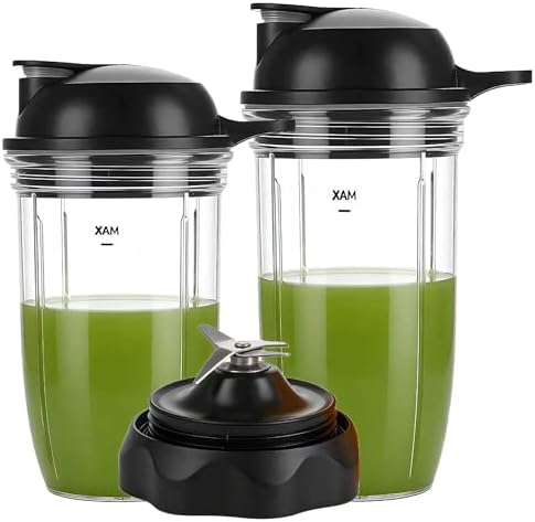 Replacement Combo Easy Twist Extractor Blade with 18oz/24oz cup and to go lid,Compatible with NutriBullet Blender 1200 Watts:ZNBF30400Z/ZNBF30500Z/NBF70500/）Motor Base NBC-12A or NB2-10/NB2-S10 by JOYSTAR