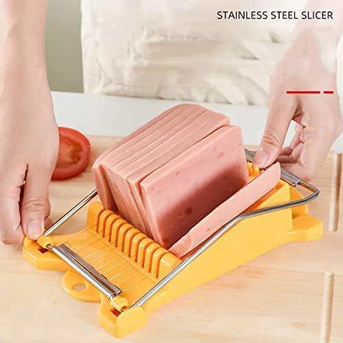 Multifunctional Stainless Steel Luncheon Meat Slicer,Home Slicing and Splitting Tools Food Slicer for Butter Cheese Kiwifruit Strawberry Banana and Cooked Eggs Etc. (Yellow) - Image 3