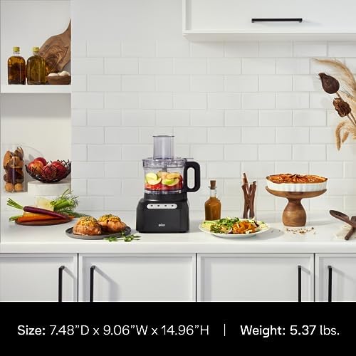 Braun FP3101BK Easy Prep 8-cup Food Processor, Black - Image 5