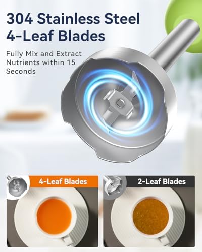 Immersion Blender Handheld 1000W 5 in 1 Corded Stick Hand Blender Kitchen with 12 Speed, BPA-Free, Mixing Beaker, Chopper, Whisk, Milk Frother, Perfect Emulsifier for Soup, Baby Food, Sauce, Puree - Image 2