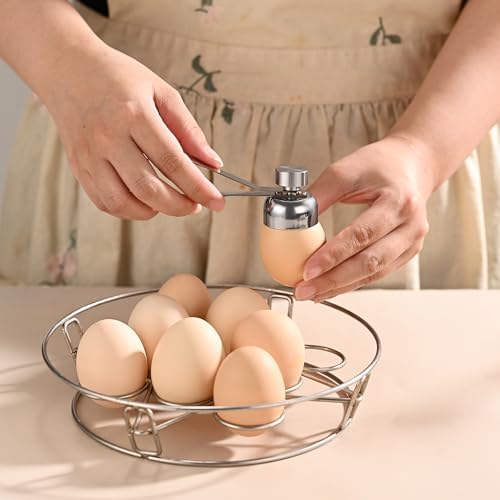 Fox Run Stainless Steel Egg Cracker, Egg Shell Opener for Boiled & Raw Eggs - Image 4