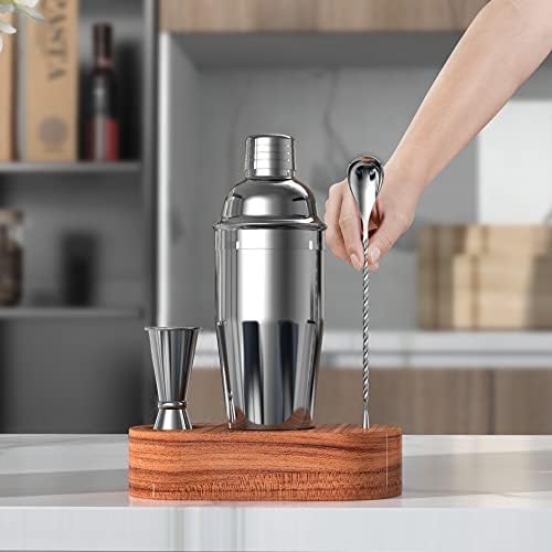 Cocktail Shaker Set,24oz Martini Shaker,Bartender Kit with Stand
