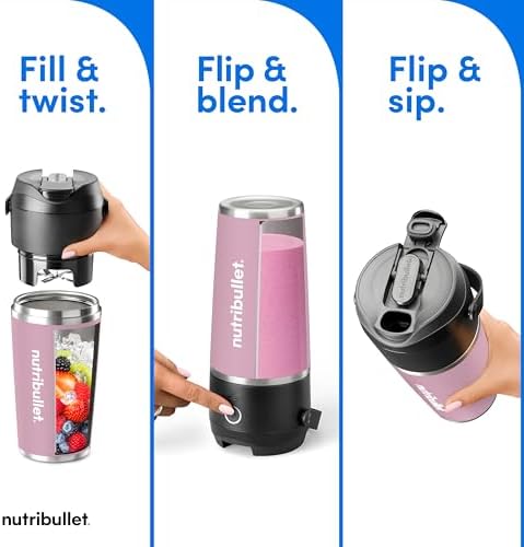 nutribullet Flip Portable Blender with Insulated Cup, Lavender, NBPB50350LAV - Image 3