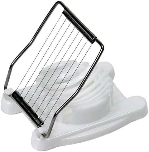 Chef Craft Basic Plastic Egg Slicer, 4 inches in length 8 stainless steel wires, White by Chef+Craft