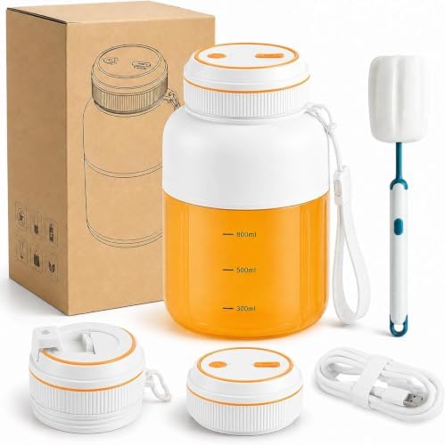 1300ML Wireless Juicer Cup, 180w Portable Wireless Juicer With 38 Blades, Usb Rechargeable Cordless Blender For Fruits Vegetables, On-The-Go Fresh Juice Cup (White) by Unknown
