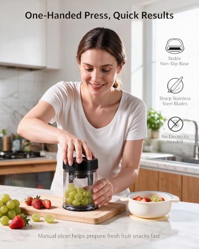Grape Cutter for Toddlers 1-3 & Baby, Strawberry Slicer, Black - Image 3