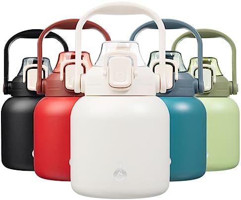 27oz Insulated Water Bottle with Straw Lid, Cute Stainless Bottle