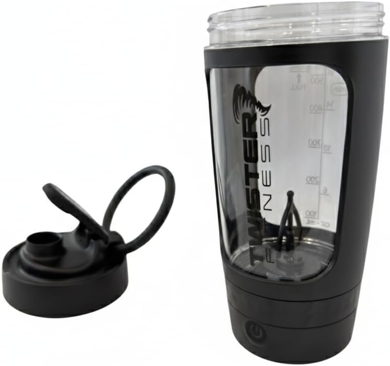 PULSE Electric Shaker Bottle for Protein Shakes – USB Rechargeable Mixer Cup, BPA-Free Tritan, for Meal Replacements & Fitness Drinks (Black, 21 OZ)