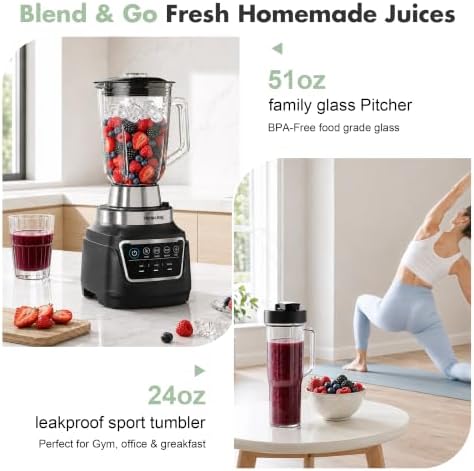 14-in-1 Food Processor Blender Combo, All-in-One Kitchen Blender