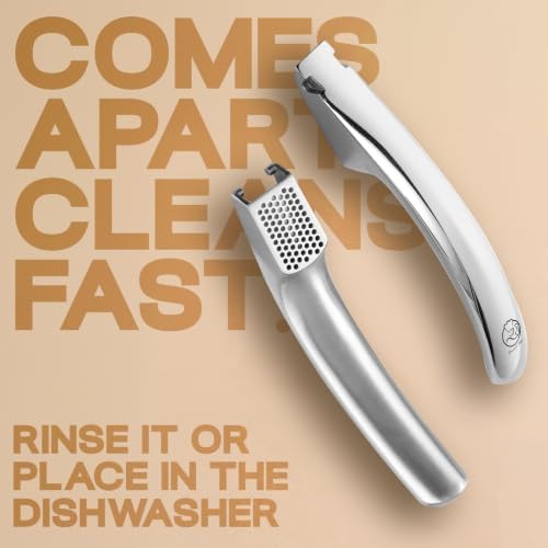 Gourmet Easy Garlic Press Lifetime Replacement, No Need to Peel, Fine Mince - Image 5