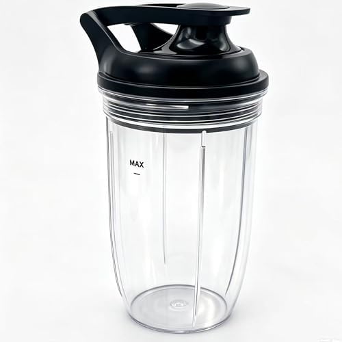 Replacement juicer personal jar 18oz cup with Premium to go lid（Pack of 2pcs) Compatible with NutriBullet Blender Combo（ZNBF30400Z/ZNBF30500Z）/Select Blender 1200（NB07200-1210） /PRO 1000 Blender - Image 3