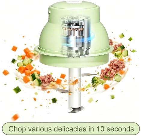 Electric Wireless Garlic Chopper, 350ml, Light Green