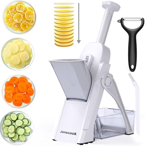 Safe Mandoline Slicer for Kitchen, Professional Vegetable Potato Slicer by Jonscook